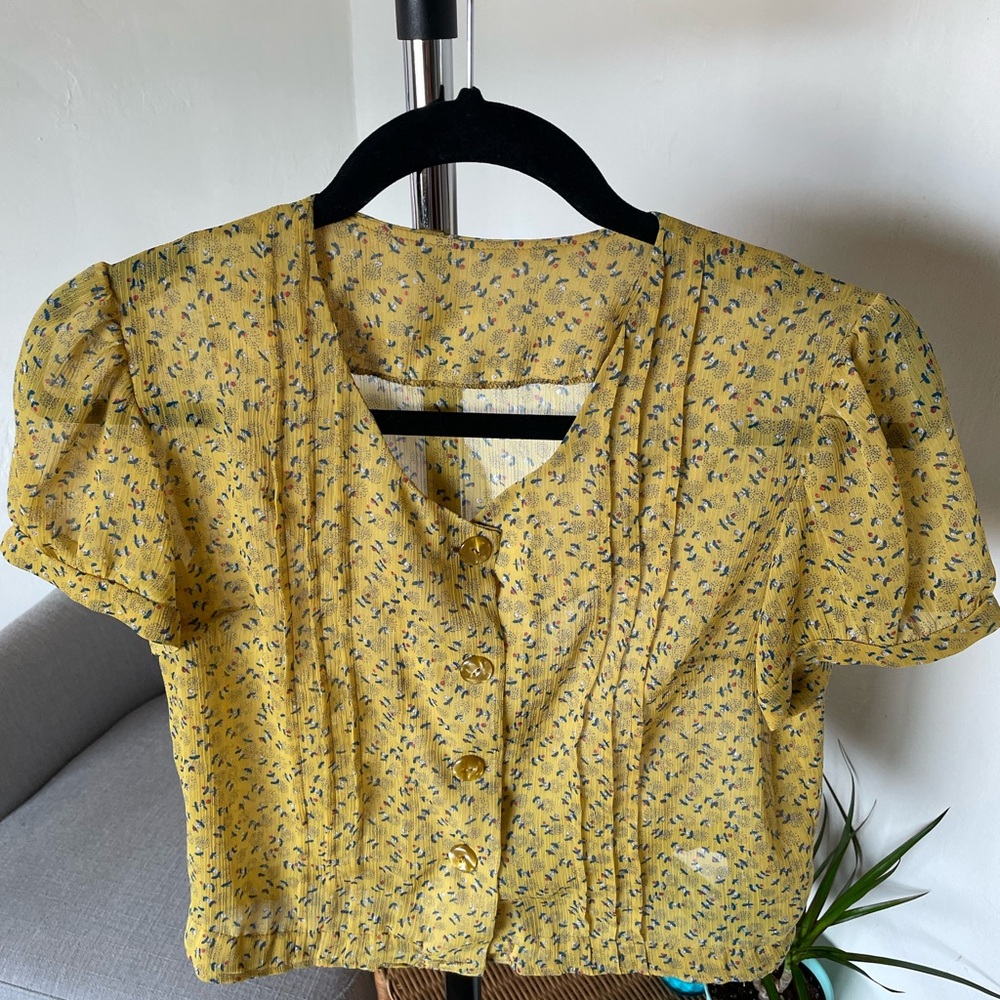 Floral Yellow Women's Top
